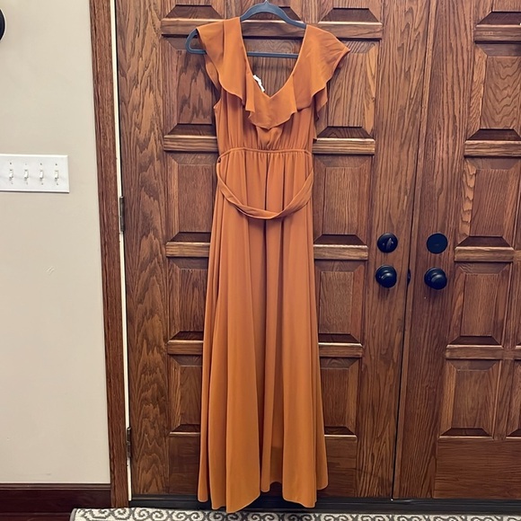 Baltic Born Katya Ruffle Maxi Dress in Amber Size Large - Picture 5 of 5